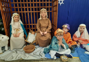 Dzieci w roli Józefa i Maryji